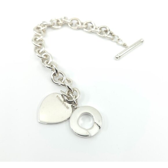 Tiffany & Co Sterling Silver Return to Tiffany Toggle Engravable Heart Bracelet - Picture 14 of 15